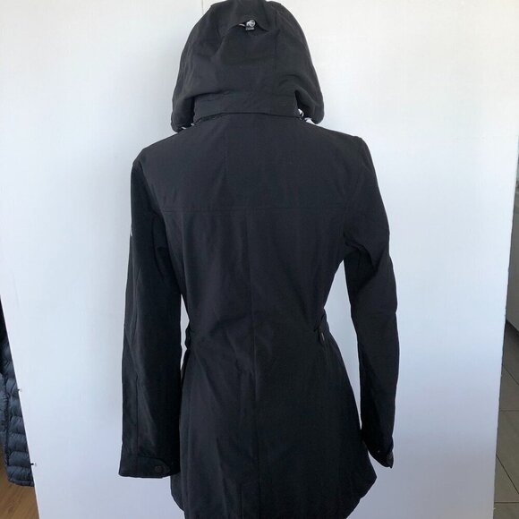 KILLTEC Black All-Weather Jacket Softshell 3/4 length detach hood Water Resist S - Picture 6 of 16
